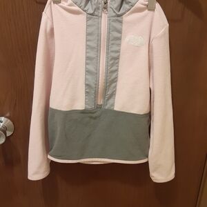 The North Face Kids Light Pink and Gray Quarter Zip Sweater Size XS